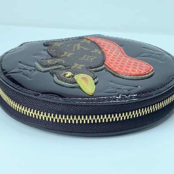 Auth Louis Vuitton Vernis Amaranth Portemonnay Squirrel Case GS419 - Picture 4 of 10